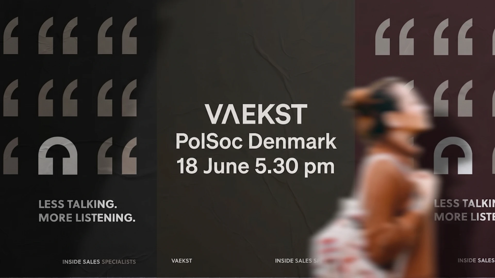 Plakat wydarzenia VAEKST B2B sales z PolSoc Dania, 18.06.2026